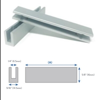 Support mural U en aluminium 3mm à 6,5mm