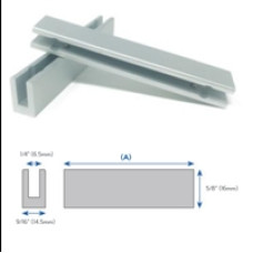 Support mural U en aluminium 3mm à 6,5mm